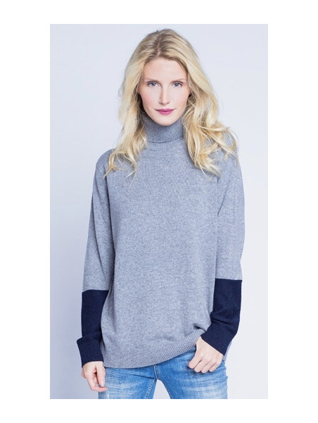 Strickpullover grey melange