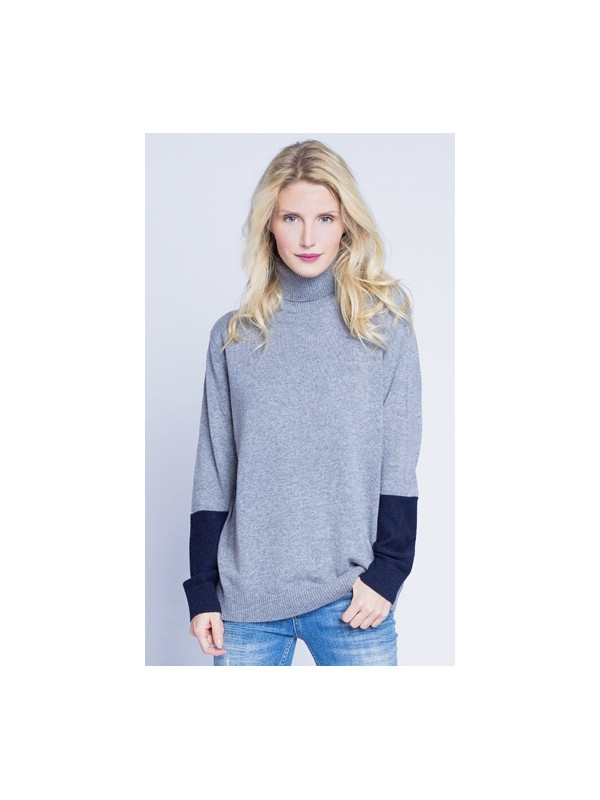 Strickpullover grey melange