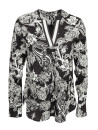 Damenbluse black white paisley von Emily van den Bergh