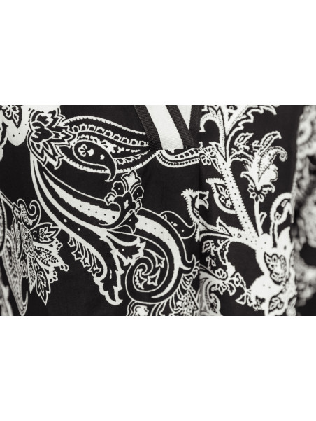 Damenbluse black white paisley von Emily van den Bergh