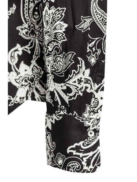 Damenbluse black white paisley von Emily van den Bergh