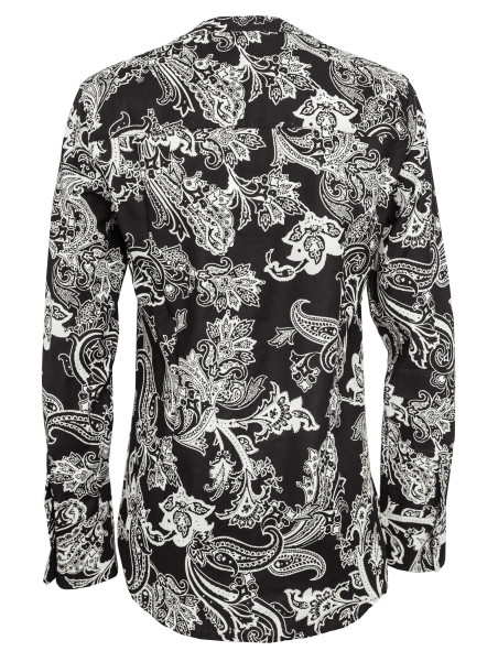 Damenbluse black white paisley von Emily van den Bergh